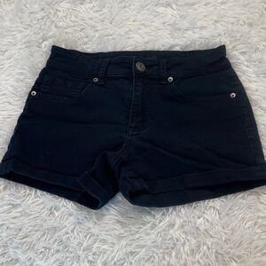 Aeropostale Women's black  Jean Shorts HIGH RISE MIDI SIZE 6